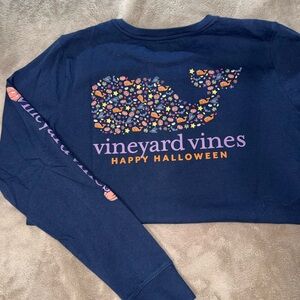 Vineyard Vines Navy Halloween Pumpkin Tee